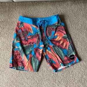 RVCA Vintage Brushed Jungle Leaves Tropical Boardshorts 28